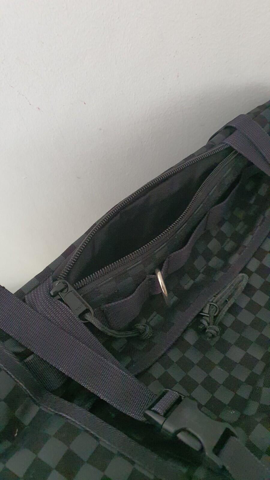 FW11 Supreme Printed Check backpack box logo bag Checkered vintage Rare Black