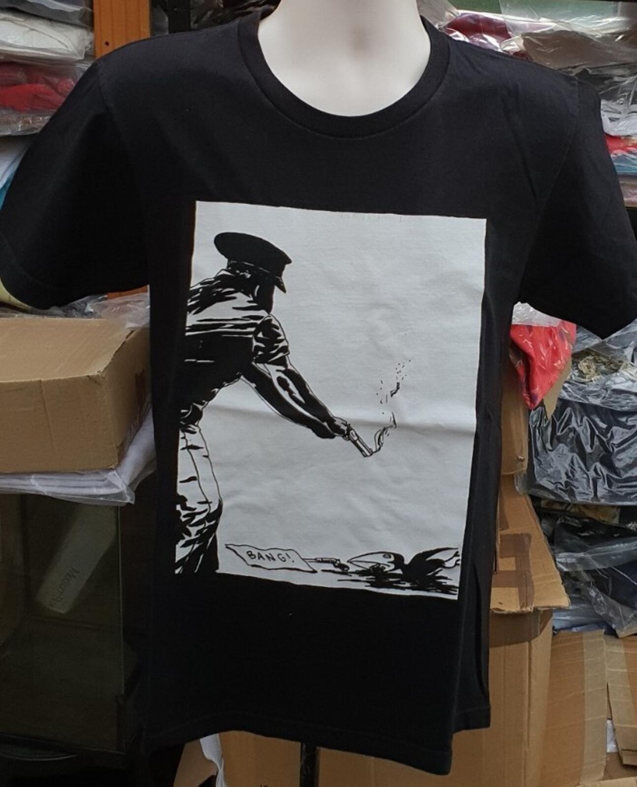 FW14 Supreme x Raymond Pettibon Bang tee black T-shirt