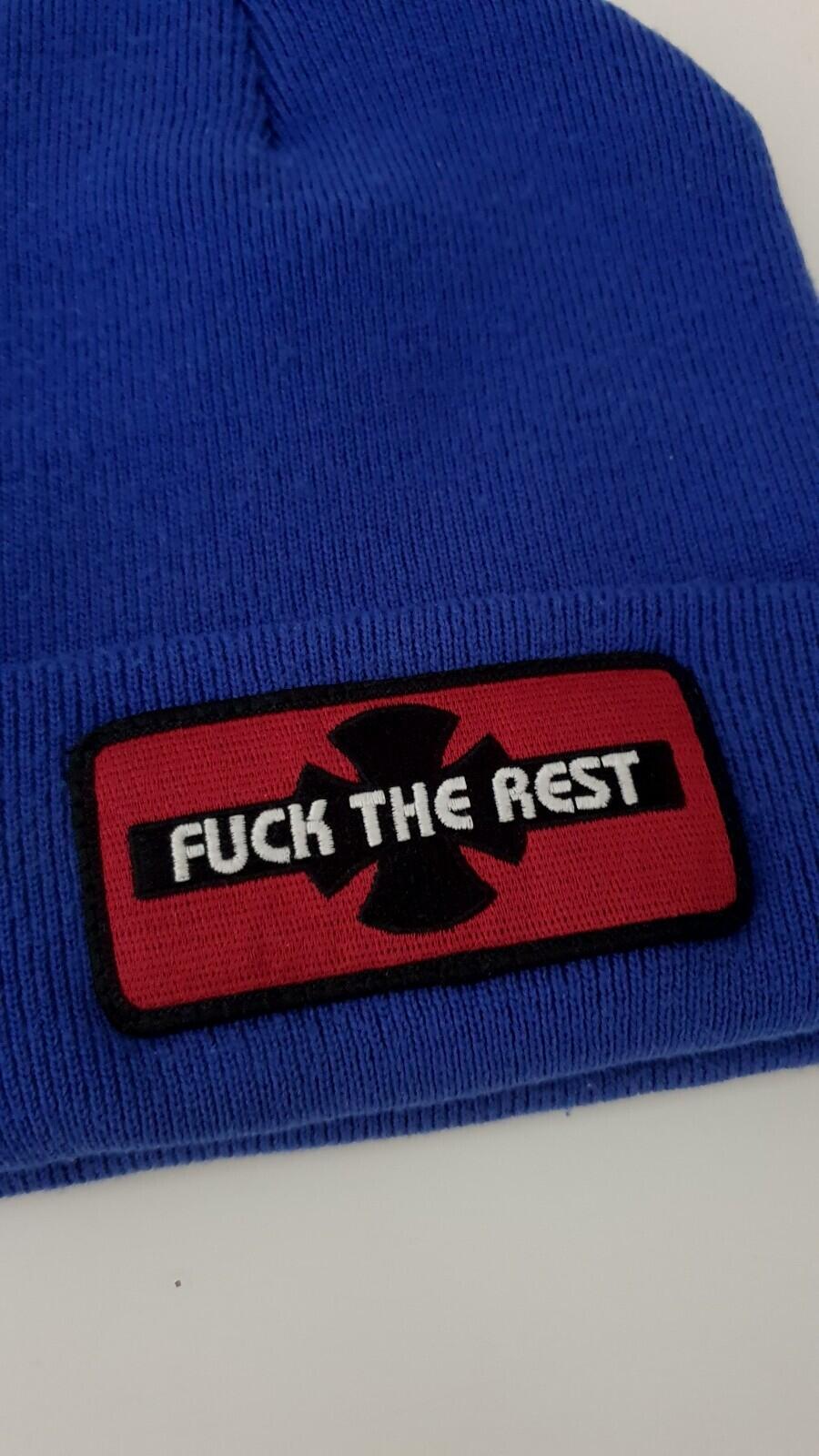 FW12 Supreme x Independent *UCK THE REST olive beanie vintage Very Rare