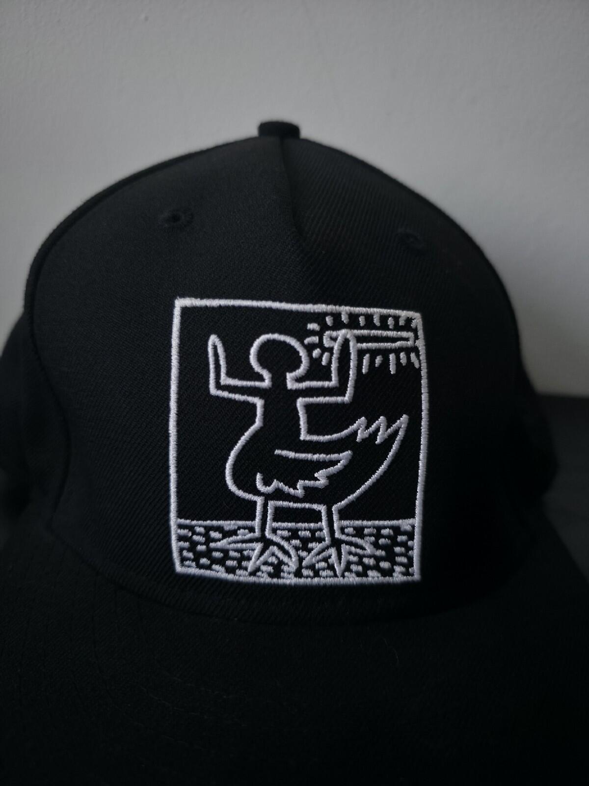 SS09 Supreme x Malcolm McLaren Keith Haring New Era Snapback Cap Black