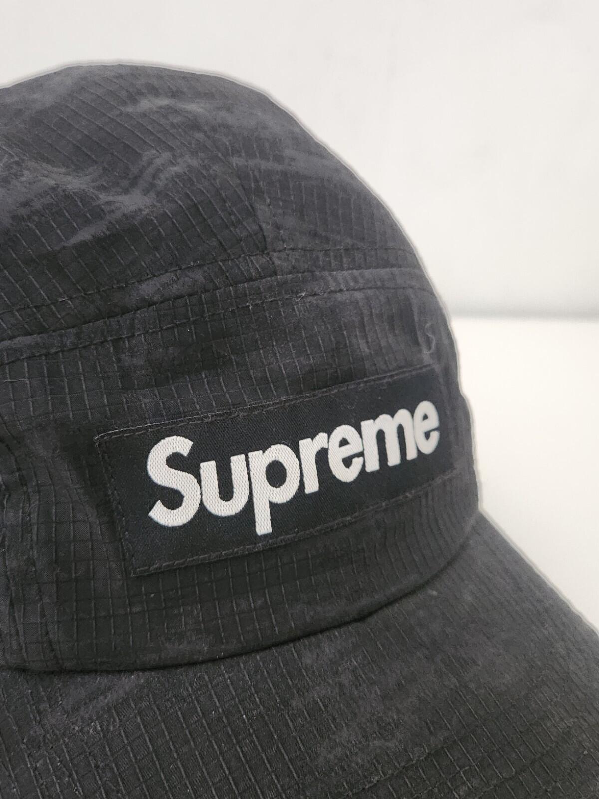 SS22 Supreme Broken Camo Camp Cap Black