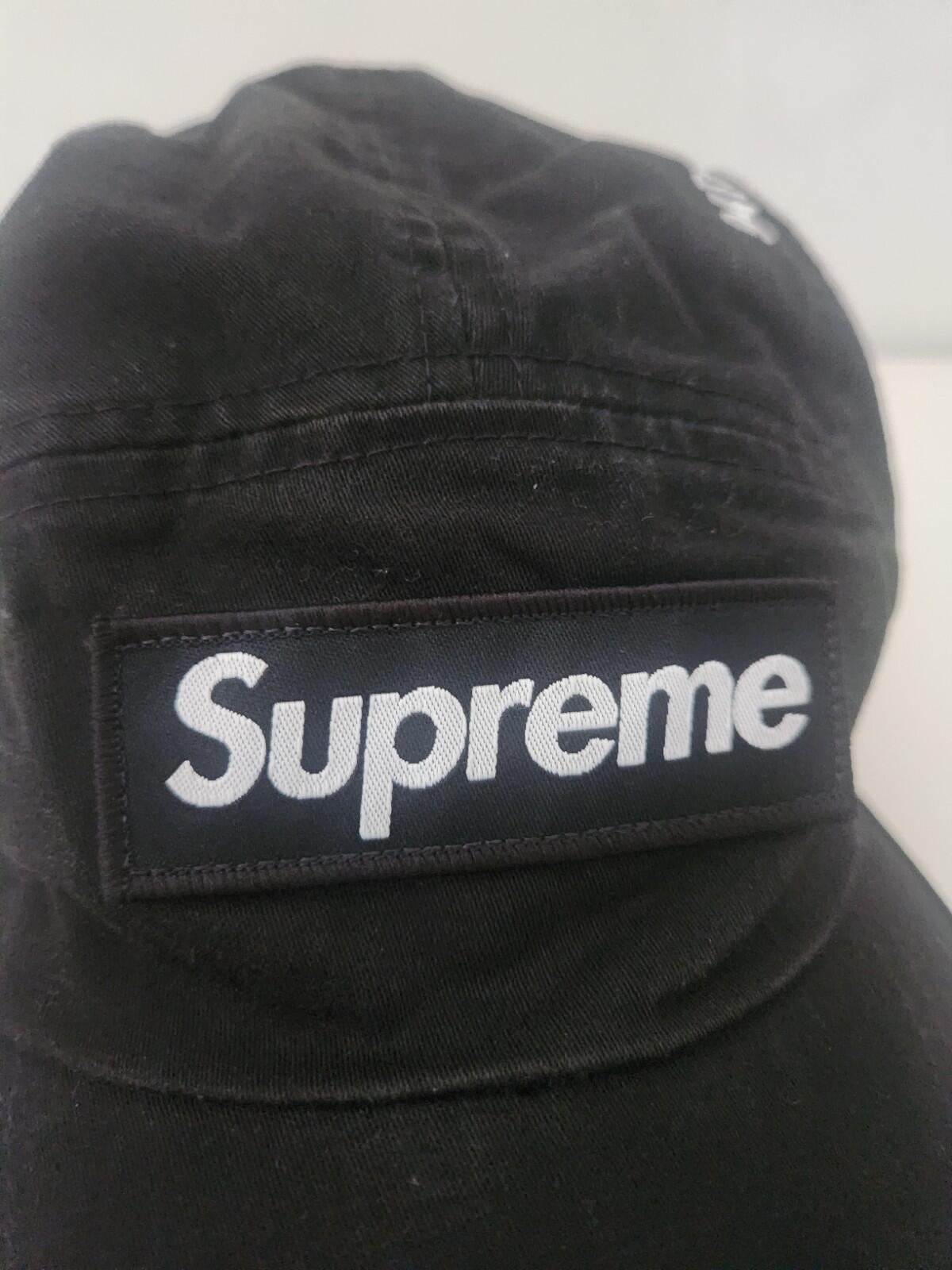 FW21 Supreme Military Camp Cap Black Box Logo Hat