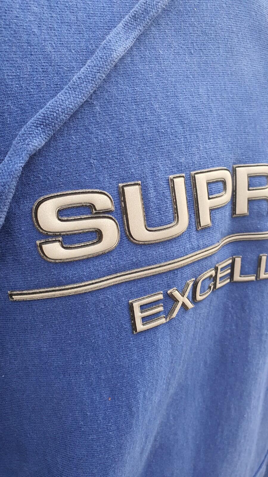 FW17 Supreme Reflective Excellence hooded Sweatshirt M medium blue hoodie royal