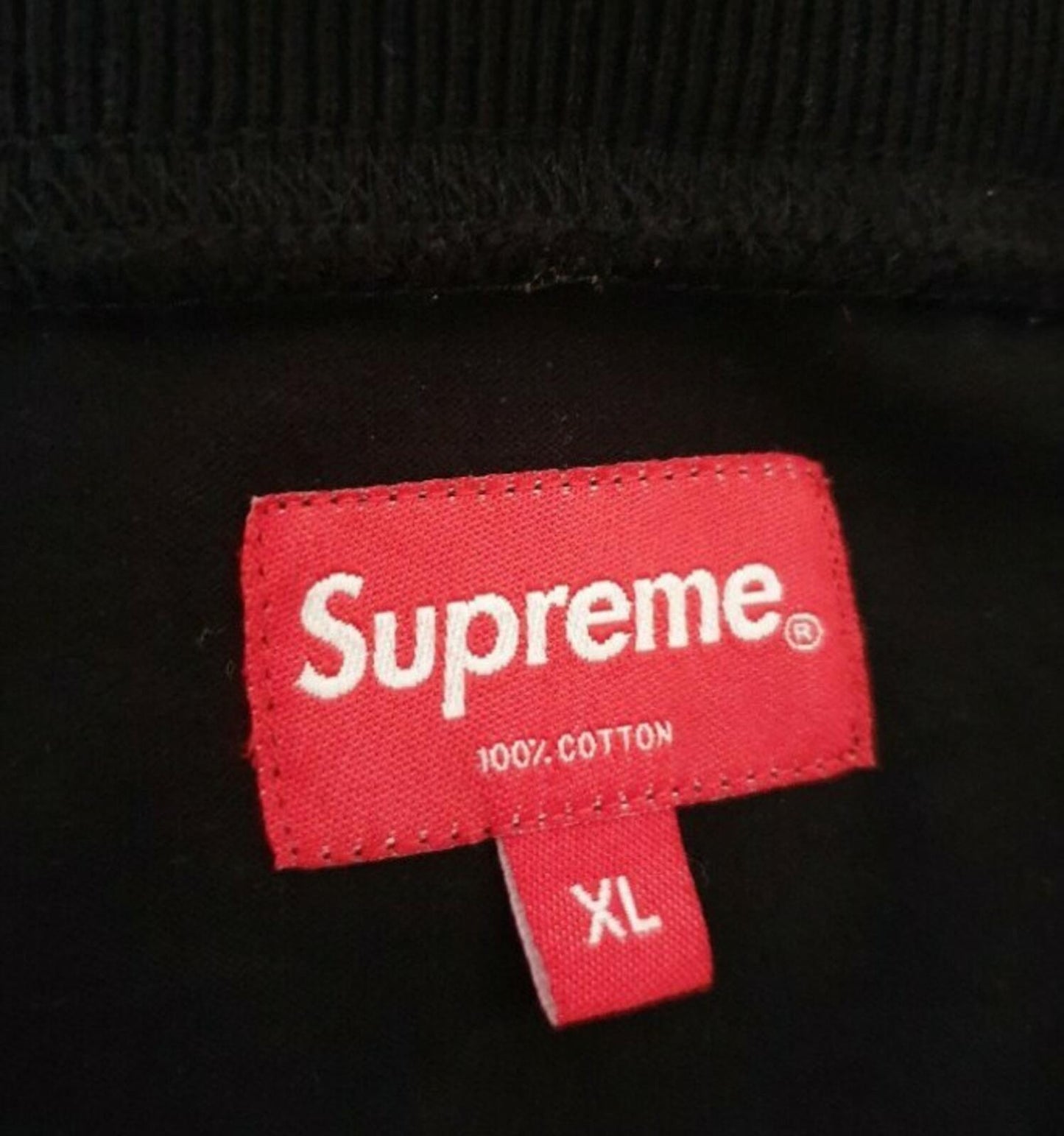 SS18 Supreme Bevel L/S Top Black Größe XL