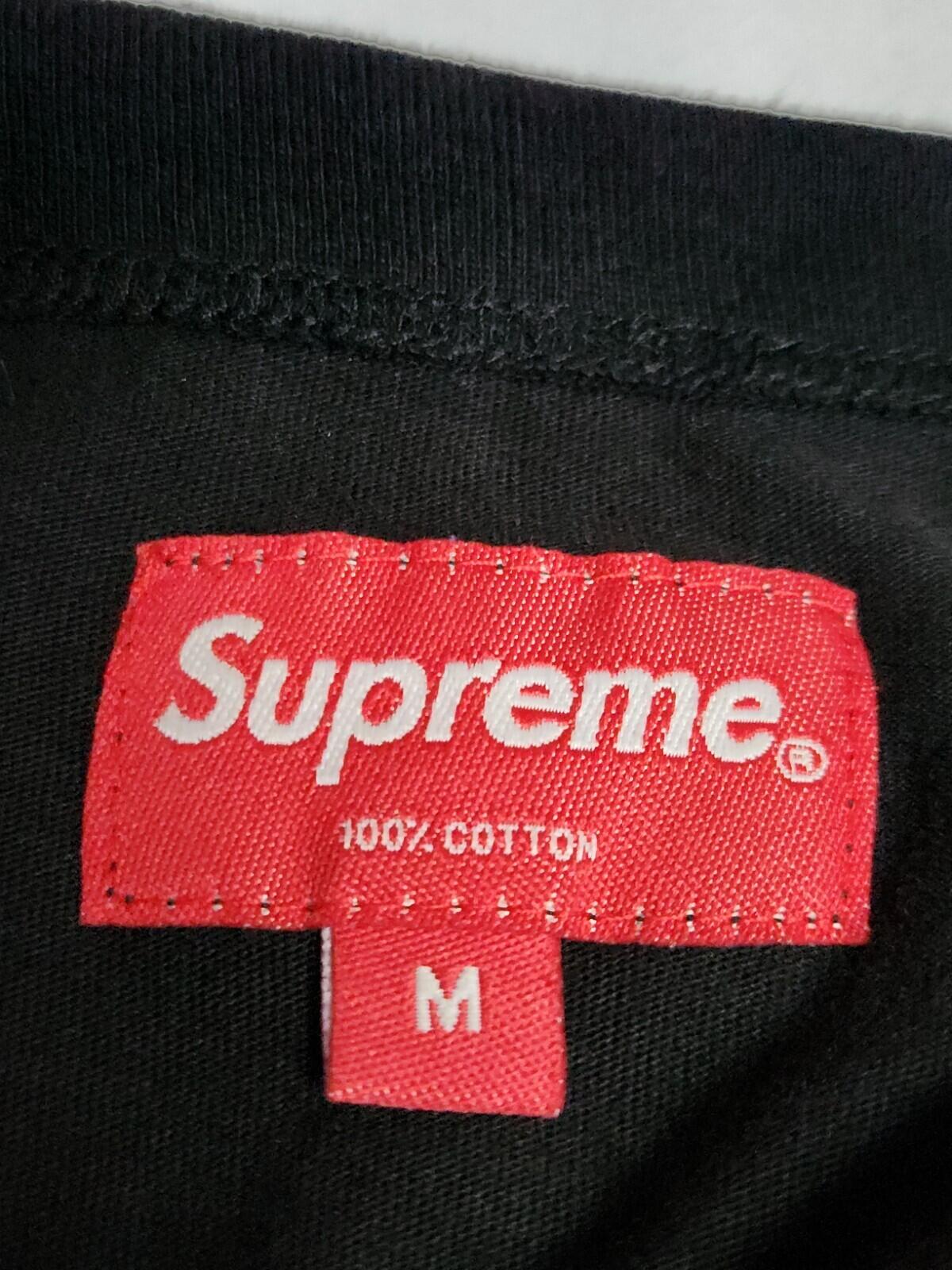 FW18 Supreme Scatter Ringer Tee size M medium Black White Logos T-shirt