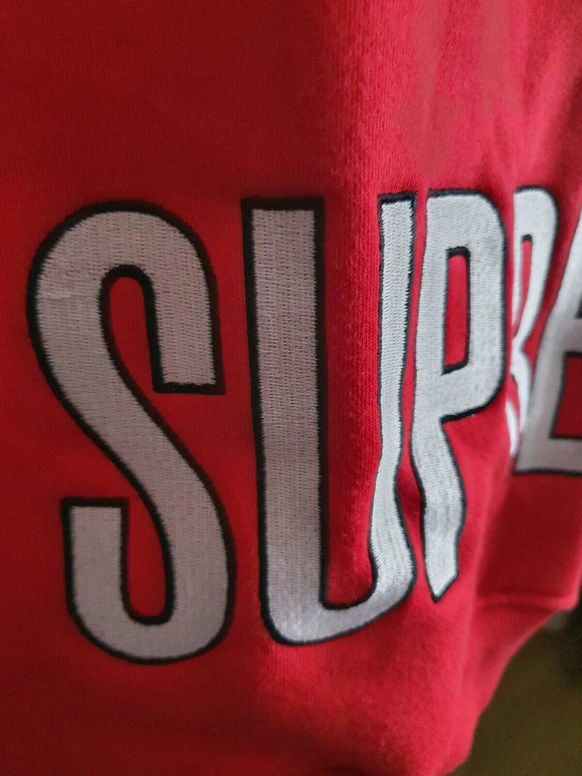 SS14 Supreme x Champion Red Hooded Sweatshirt  Size M