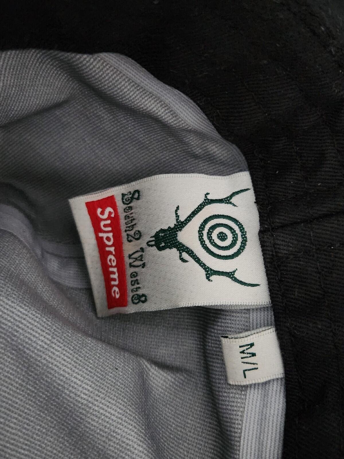 SS19 Supreme South2 West8 sombrero jungla Talla M/L Negro gorro pescador Triturador Impermeable