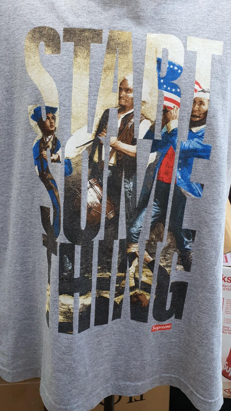 SS08 Supreme Start Something Tee Grey Size M