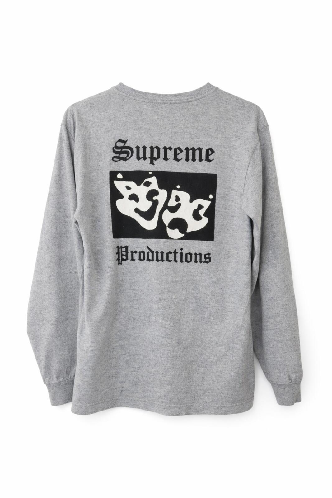 SS16 Supreme Productions L/S Tee Heather Grey size M