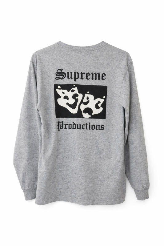 SS16 Supreme Productions L/S Tee Heather Grey size M