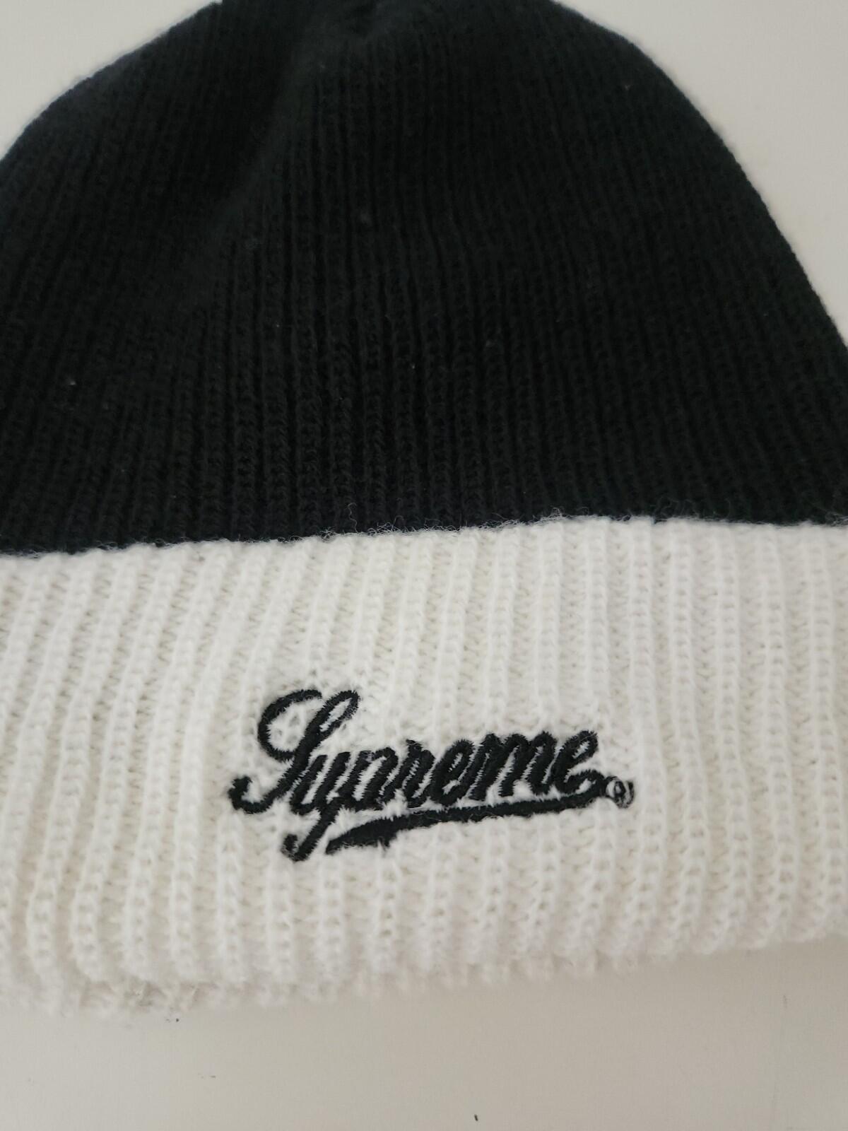 SS15 Supreme x White Castle Beanie Schwarz Weiß Mütze