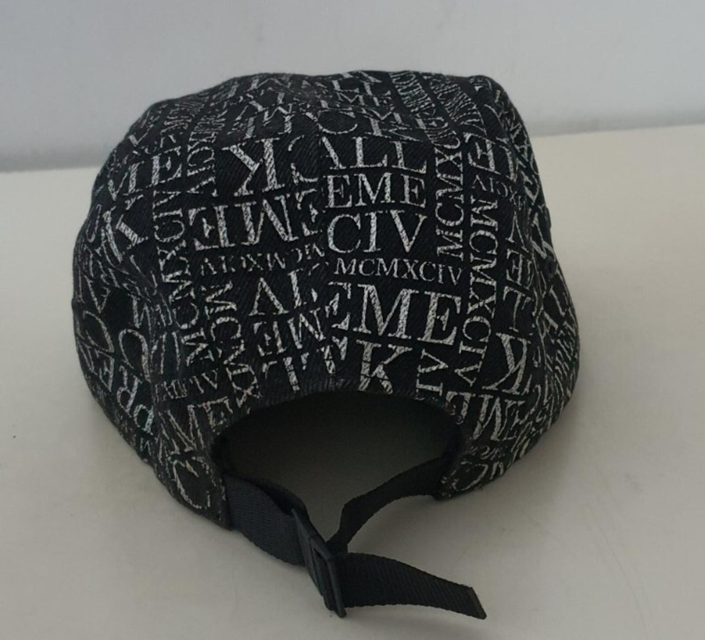FW15 Supreme F UCK EM' ALL Denim Camp Cap Schwarz