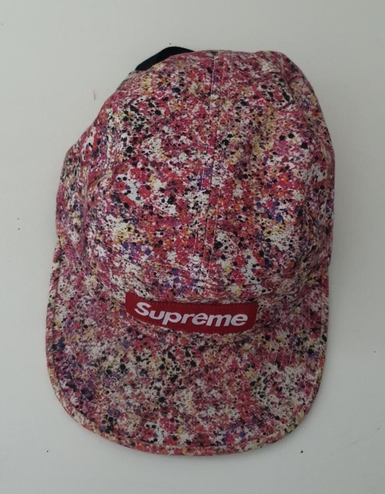 SS13 Supreme x Liberty Art Fabrics Splatter Camp Cap Vintage Hut Box Logo Selten