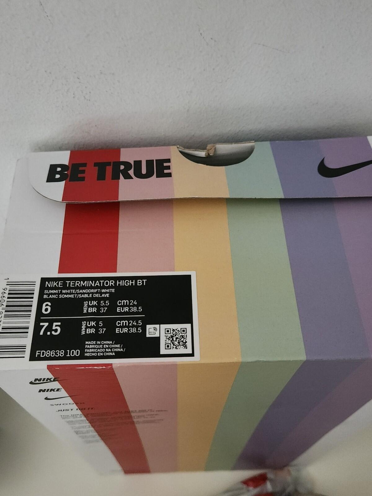 NIKE Terminator High BT RRP Trainers Beige Size US 6 UK 5.5 EUR 38.5