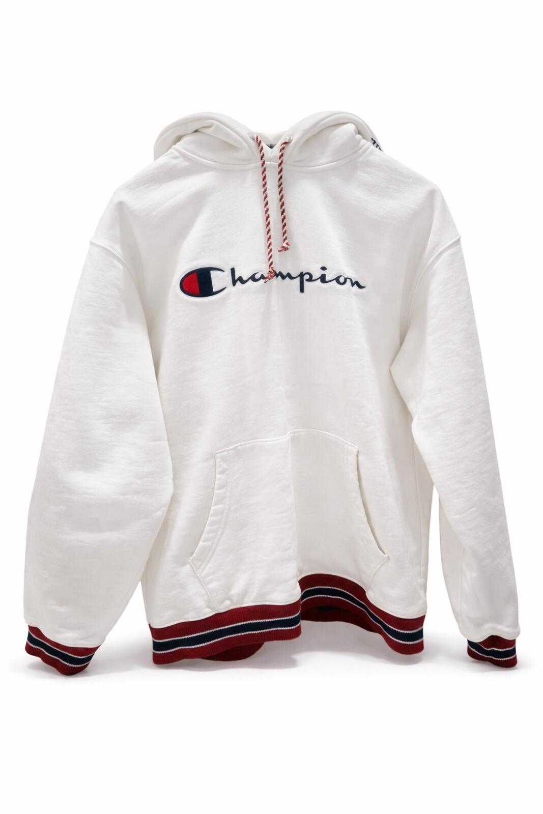 SS15 SUPREME x Champion Hooded Sweatshirt White Size L