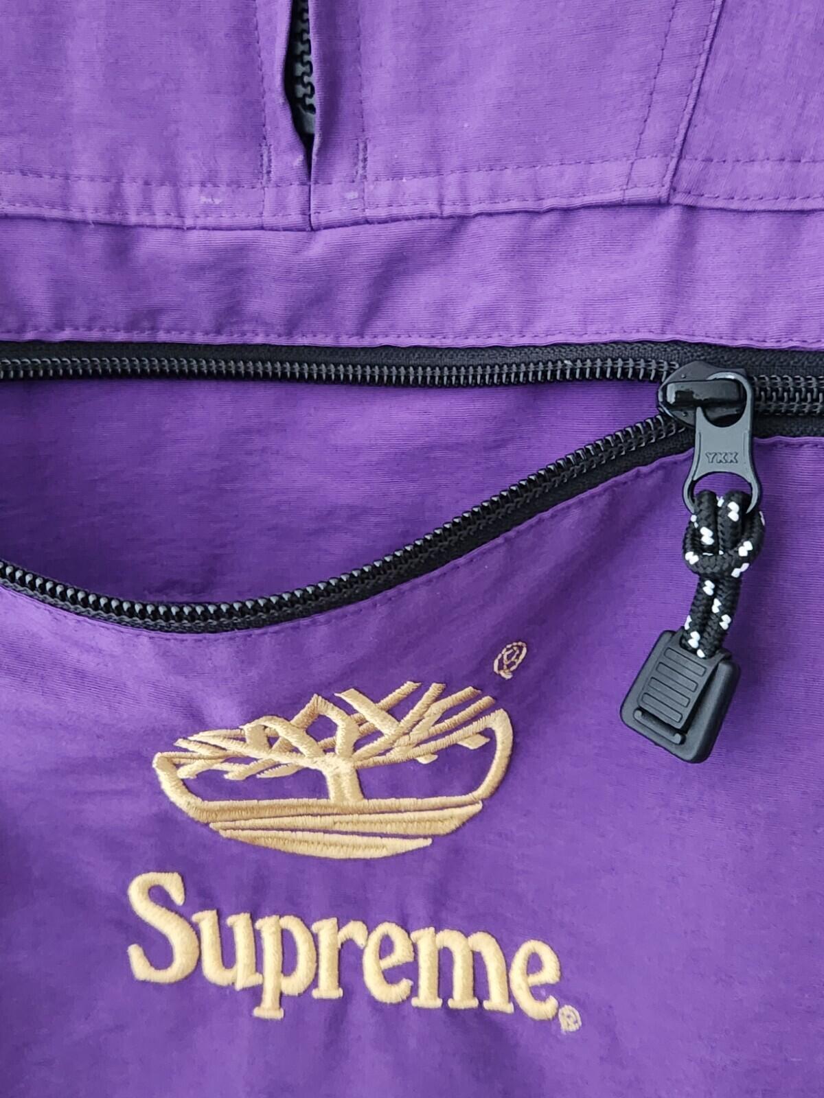 SS21 Supreme x Timberland Reflective Taping Anorak Jacket Purple Size M