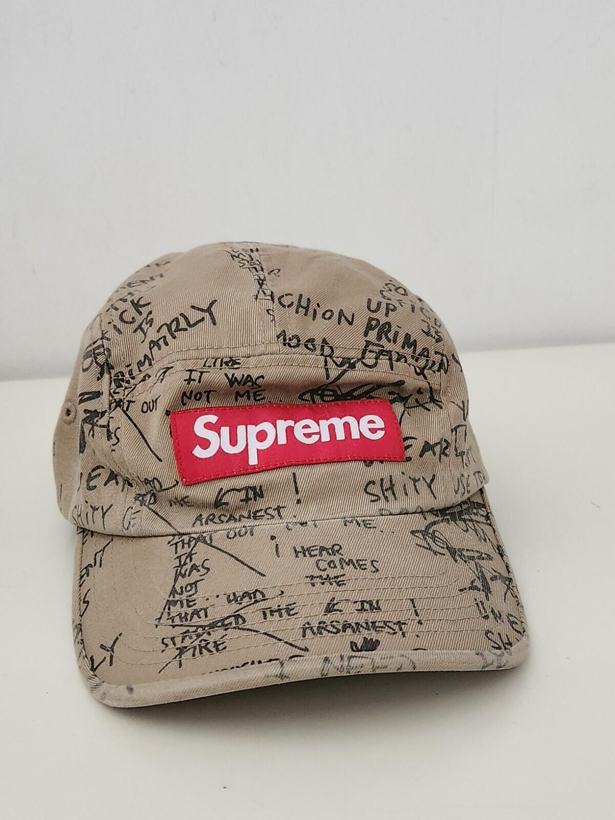 SS23 Supreme Gonz Poems Camp Cap Khaki Hat box logo Mark Gonzales