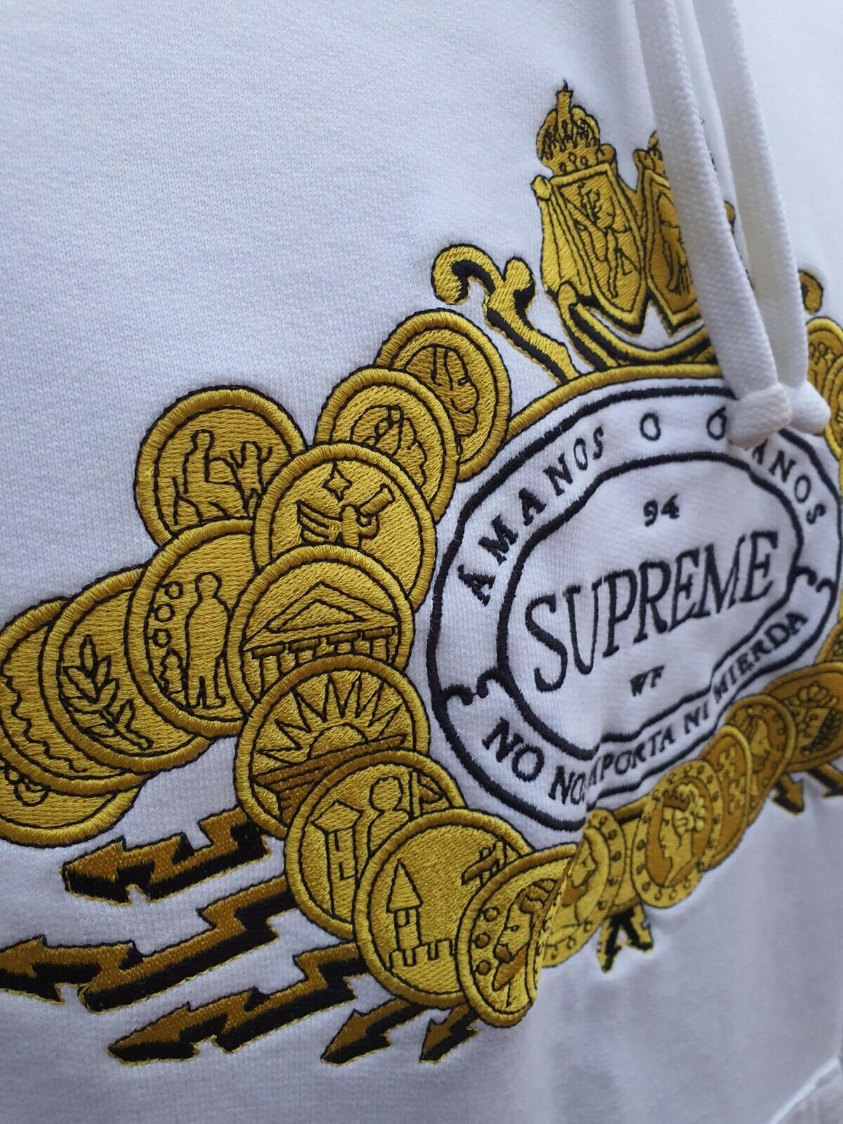 FW18 Supreme Love or Hate white hooded sweatshirt size M medium hoodie