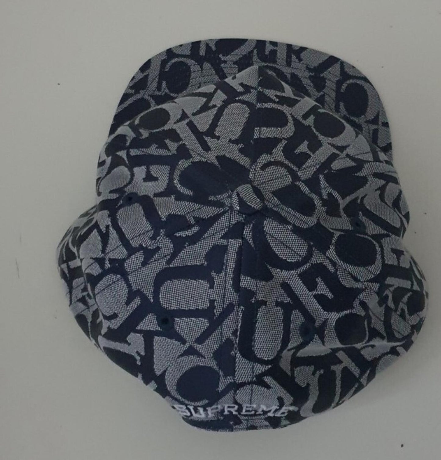 FW17 Supreme F UCK Jacquard 6-Panel Navy Cap Blue Hat New
