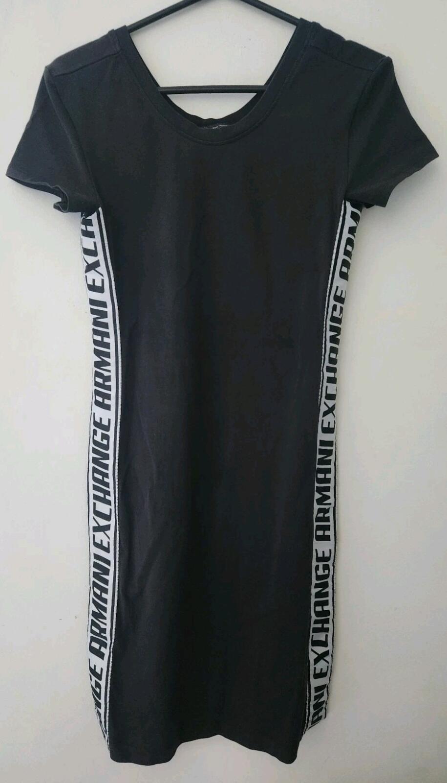 ARMANI EXCHANGE Slim Kleid Verkaufspreis 75 £ Größe Eur 36 UK 8 US S Schwarz