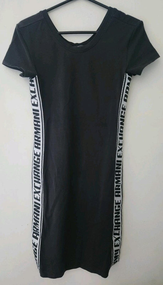 ARMANI EXCHANGE Slim dress Retail Price £75 Size Eur 36 UK 8 US S Black