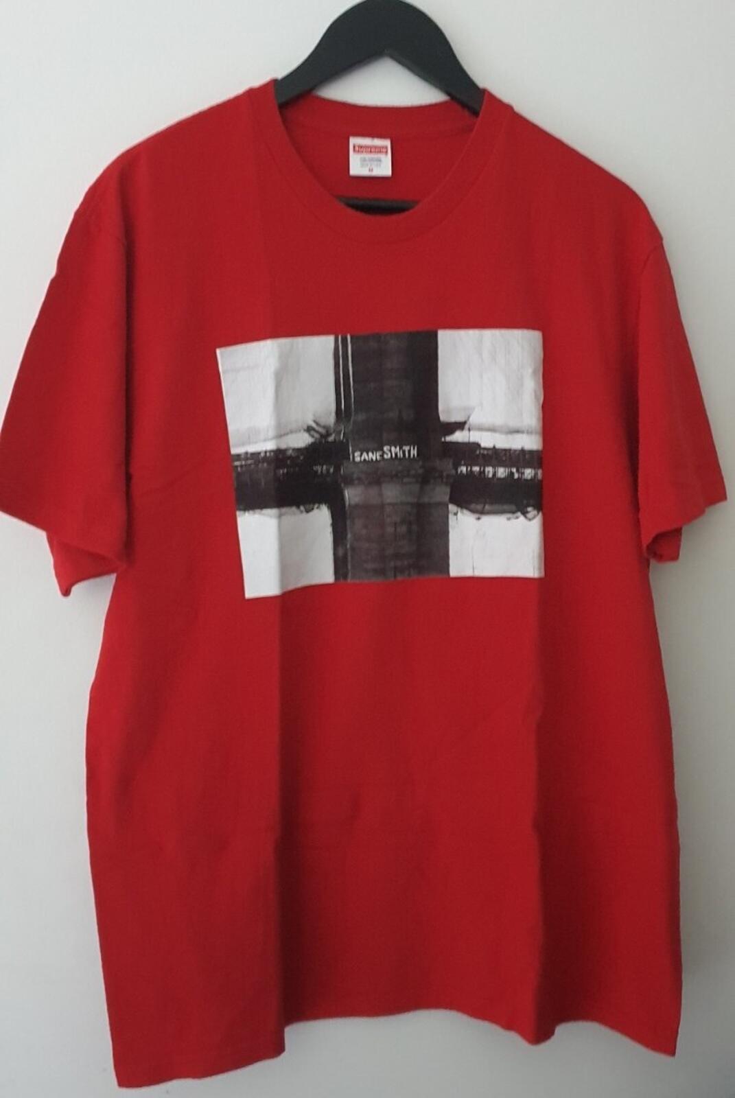 FW19 Supreme Bridge Tee Talla M Rojo Sane Smith