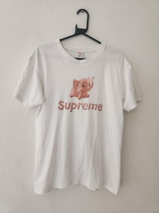 Camiseta blanca Supreme Elephant SS17 talla M Mediana
