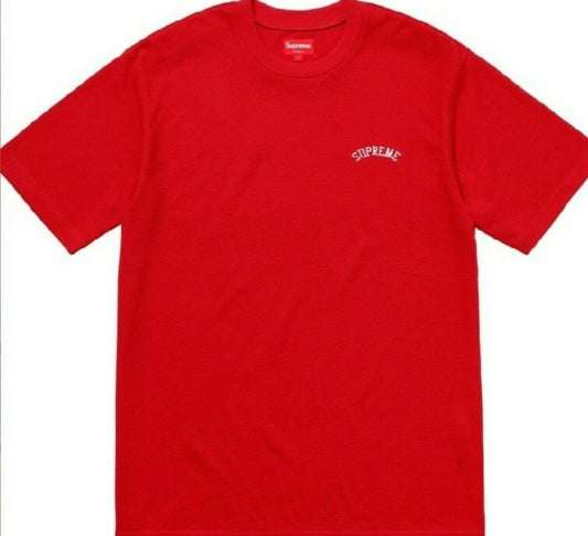 SS18 Supreme Malla Arc Logo camiseta roja talla M mediana Camiseta Nueva en bolsa guardapolvo