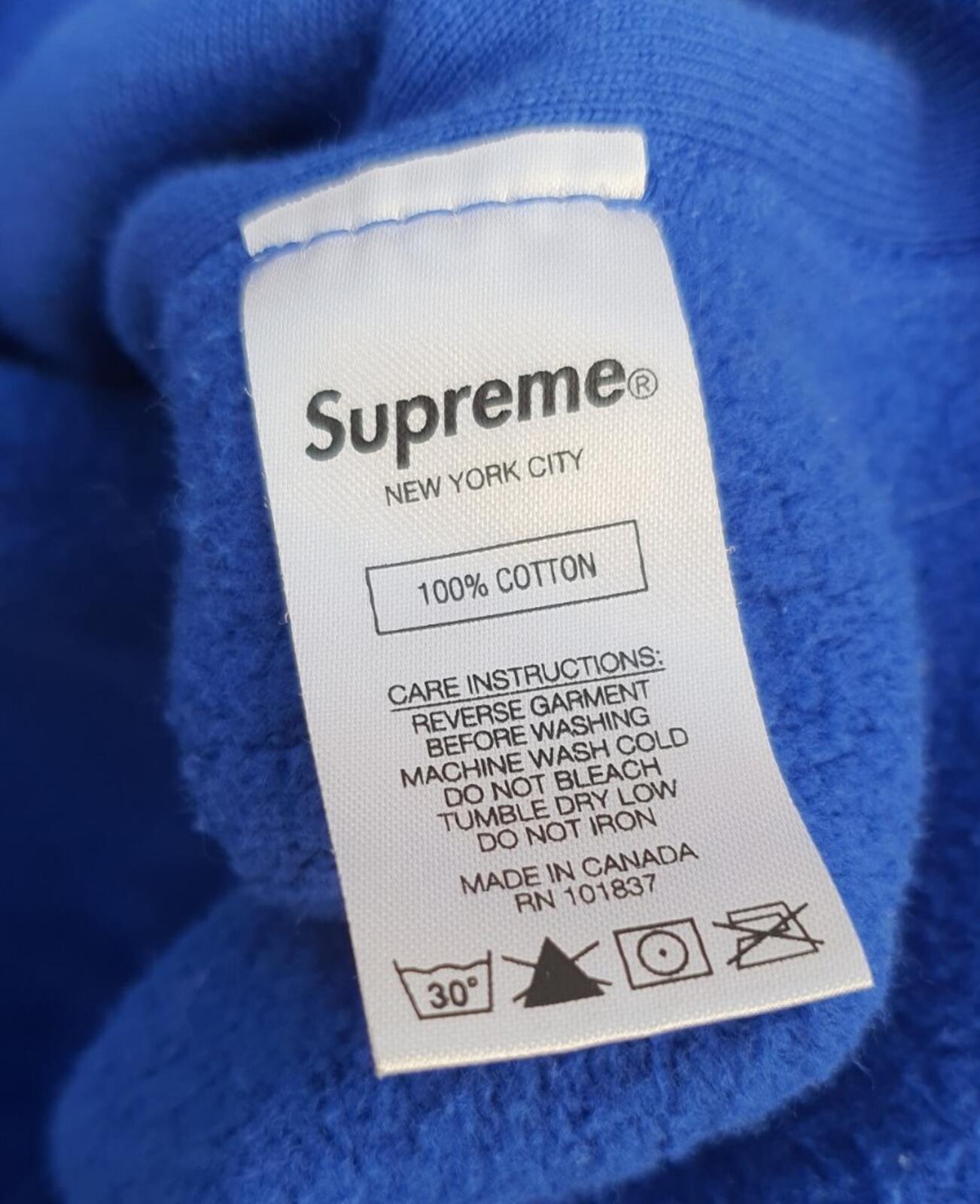 FW17 Supreme Reflective Excellence hooded Sweatshirt M medium blue hoodie royal