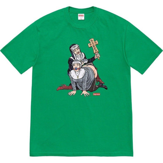 FW22 Supreme Nuns Green Tee Green Size S Original Artwork By Sean Cliver