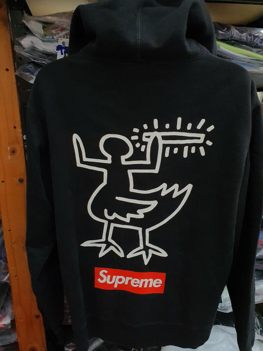 Sudadera con capucha vintage XL Supreme x Malcolm McLaren Keith Haring SS09