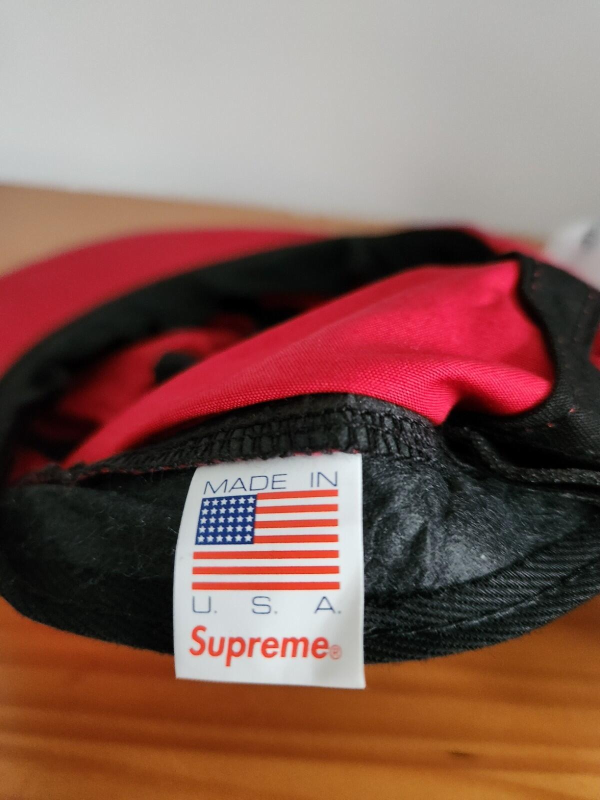 SS18 Supreme Visor Print Camp Cap Red