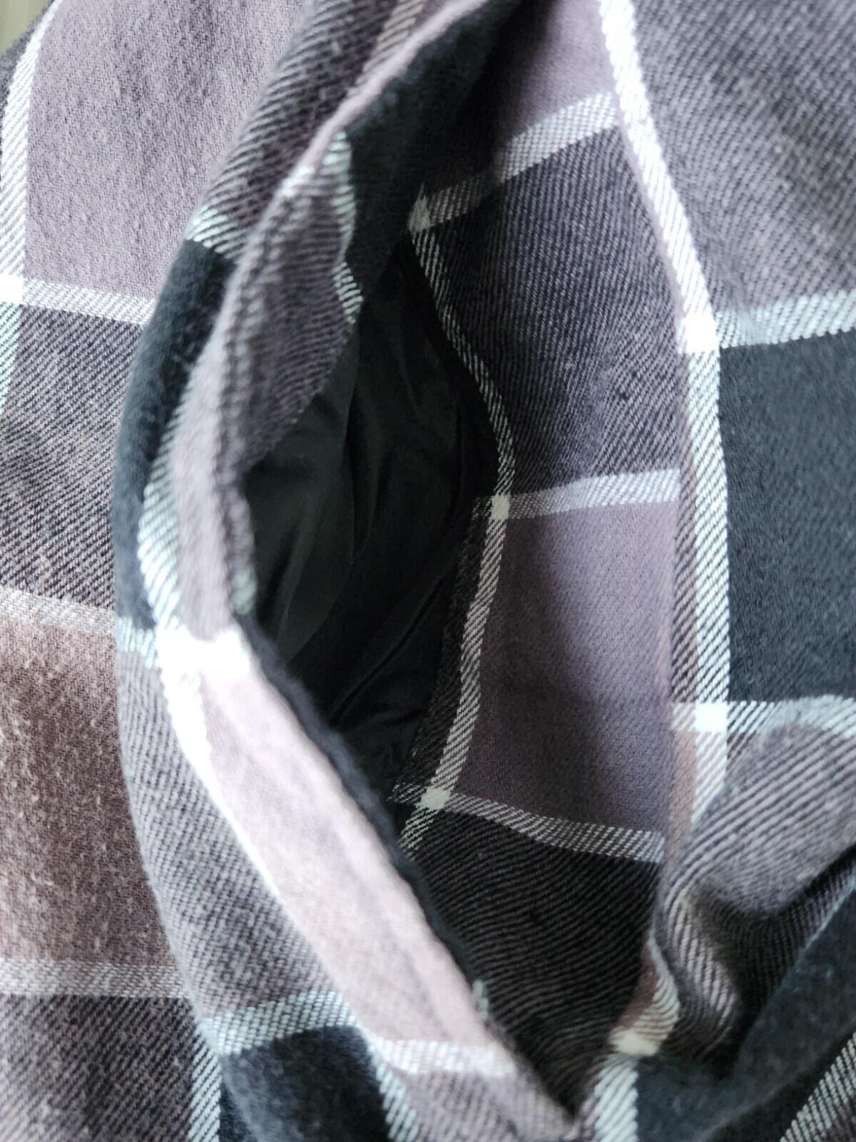 FW18 Supreme Quilted Faded Plaid Shirt Black Size L Large