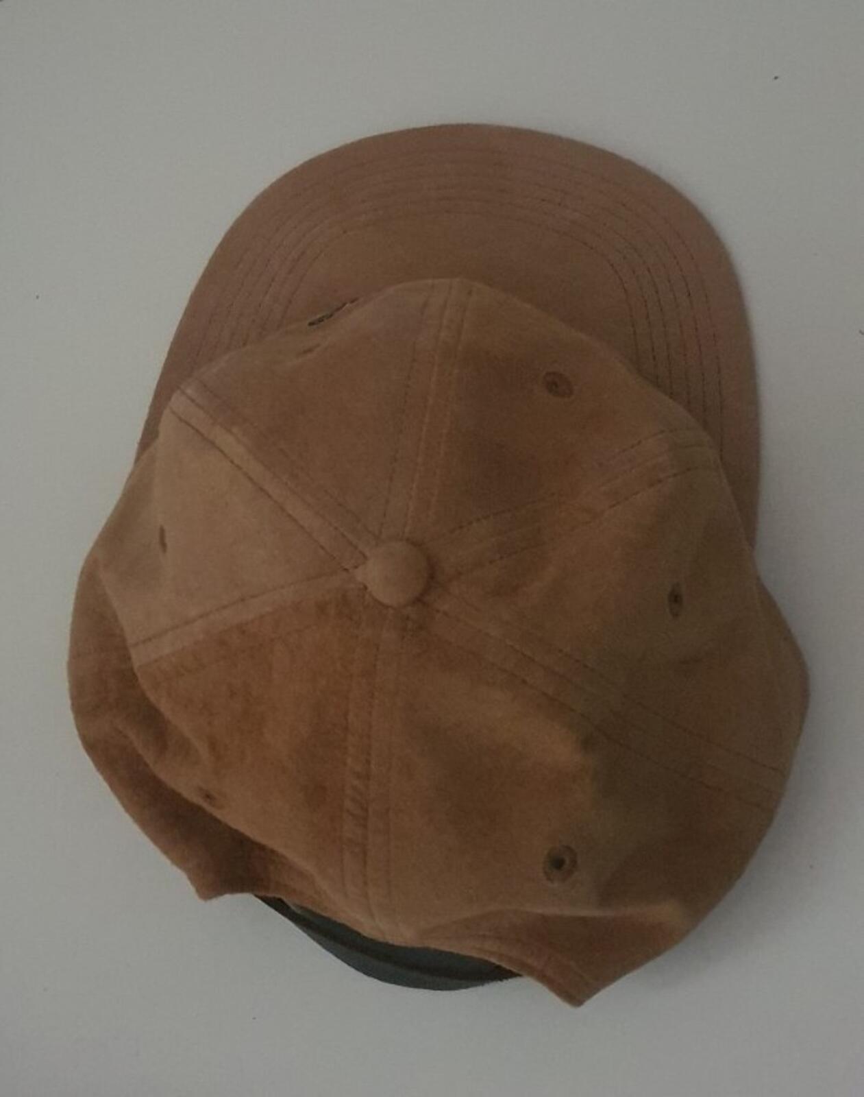 SS16 Supreme Suede Classic Logo 6-panel Cap Tan