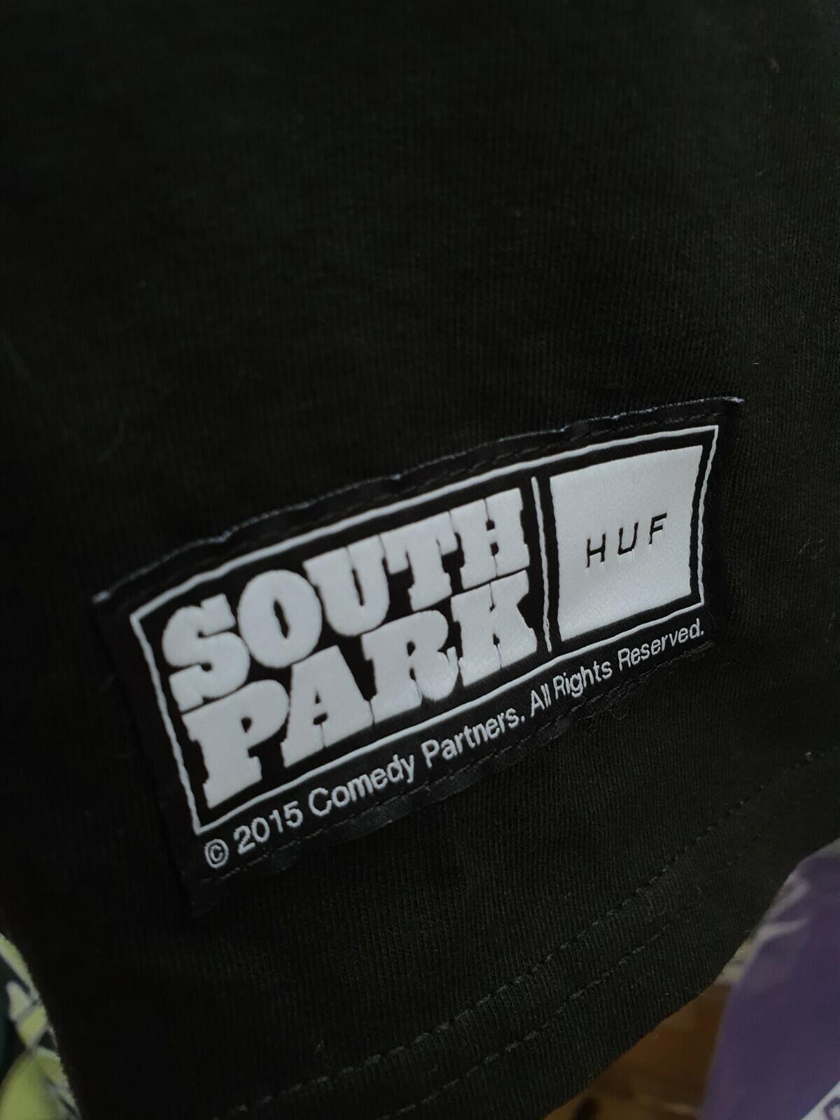 2015 HUF x SOUTH PARK '420 PACK' TOWELIE Tee Black size S