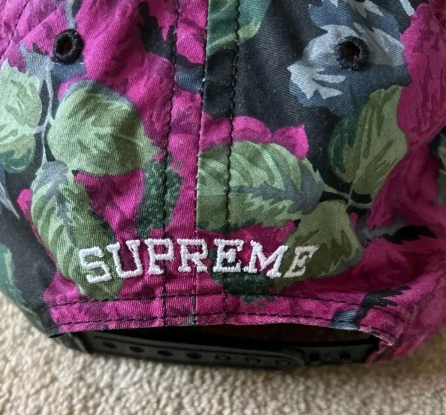 Gorra de 5 paneles Supreme Floral SS18 hecha en EE. UU.