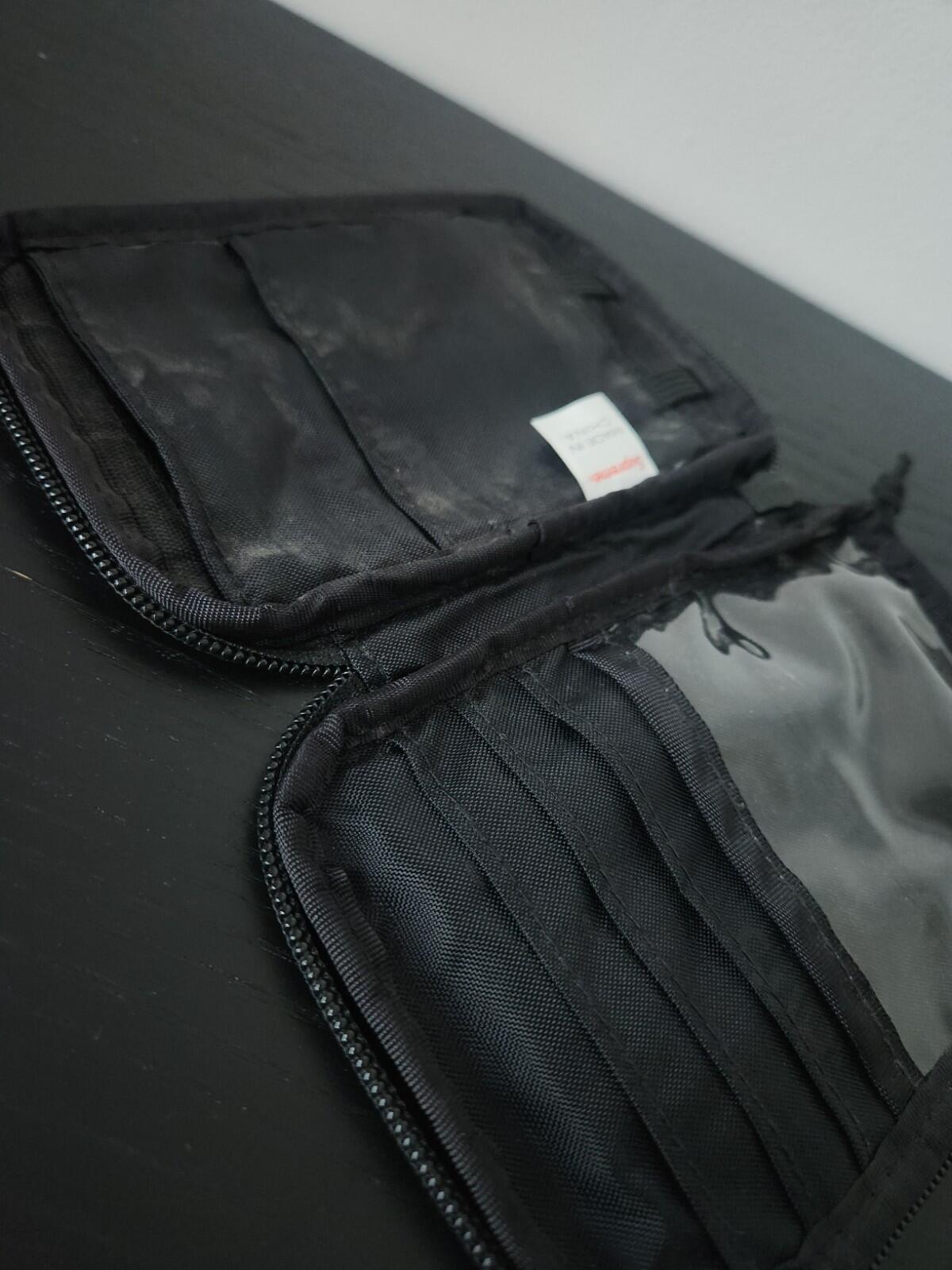 FW19 Supreme schwarze kleine Reißverschlusstasche aus Cordura-Nylon, wasserabweisende Geldbörse, neu