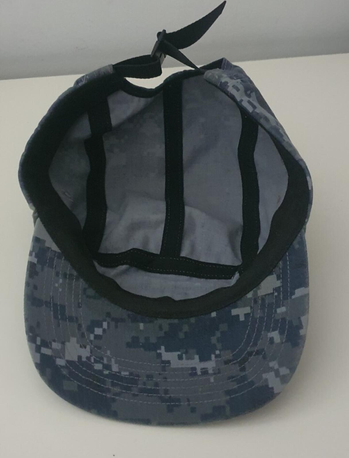 FW17 Supreme NYCO Twill camp cap Navy Digi Camo Hat box logo