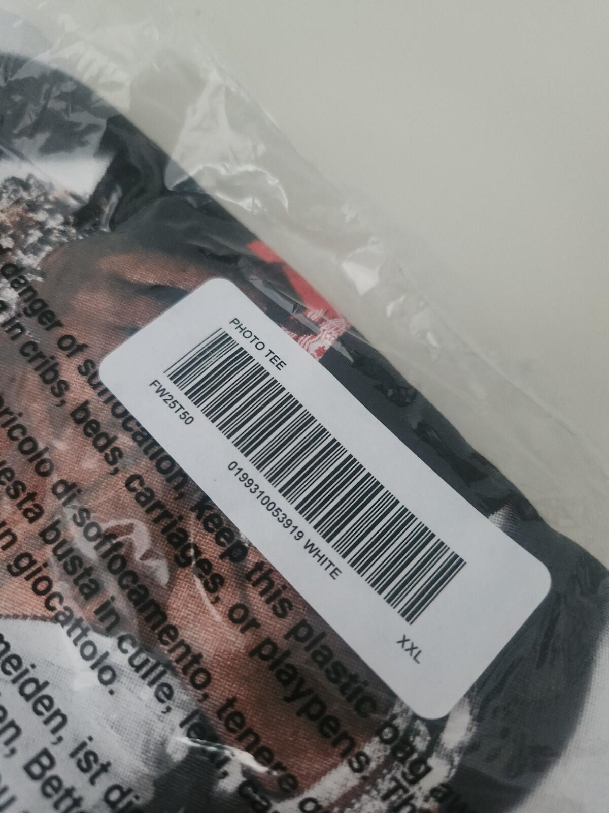 FW25 Supreme Playboy Carti Photo Tee White Size XXL