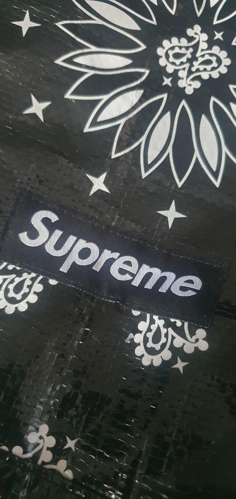 SS21 Supreme Bandana Tarp small duffle bag black 17L water resistant duffel