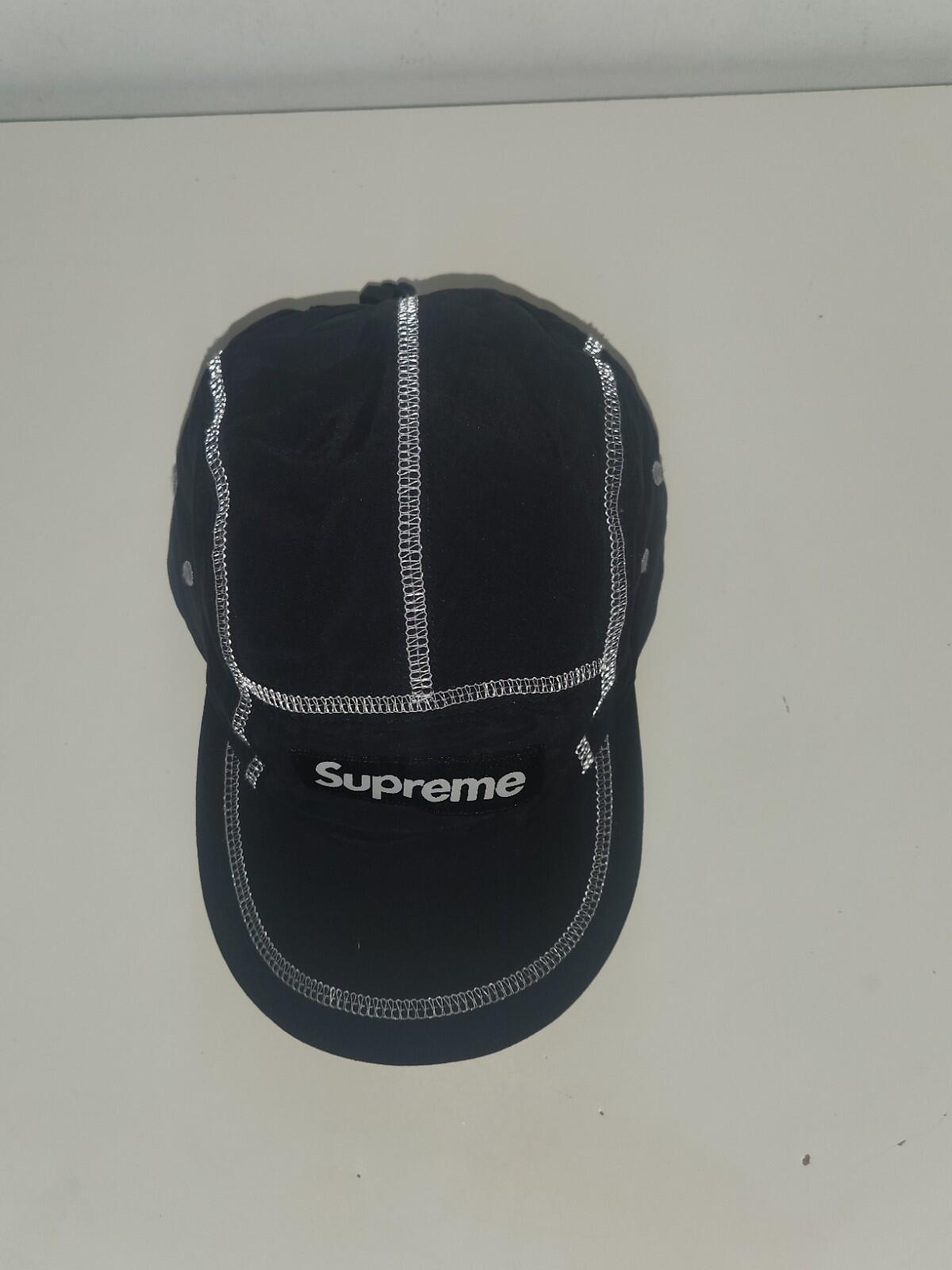 SS23 Supreme Reflective Stitch Camp Cap Hat Water Resistant
