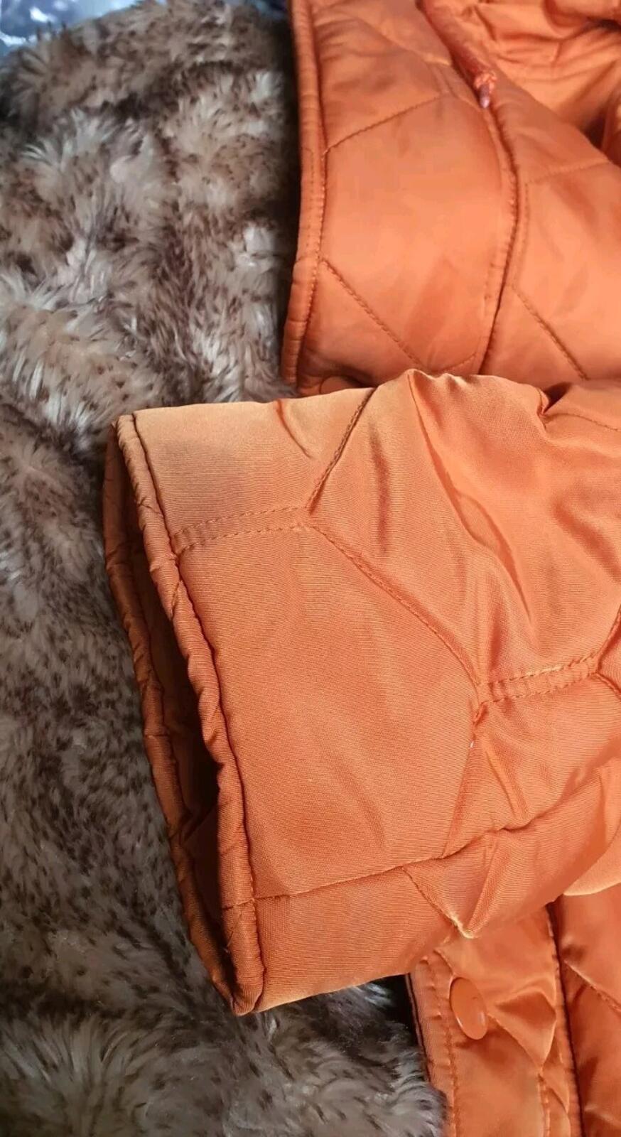 FW15 Supreme Quilted Flight Satin Parka Orange Jacke M Medium Mantel Selten