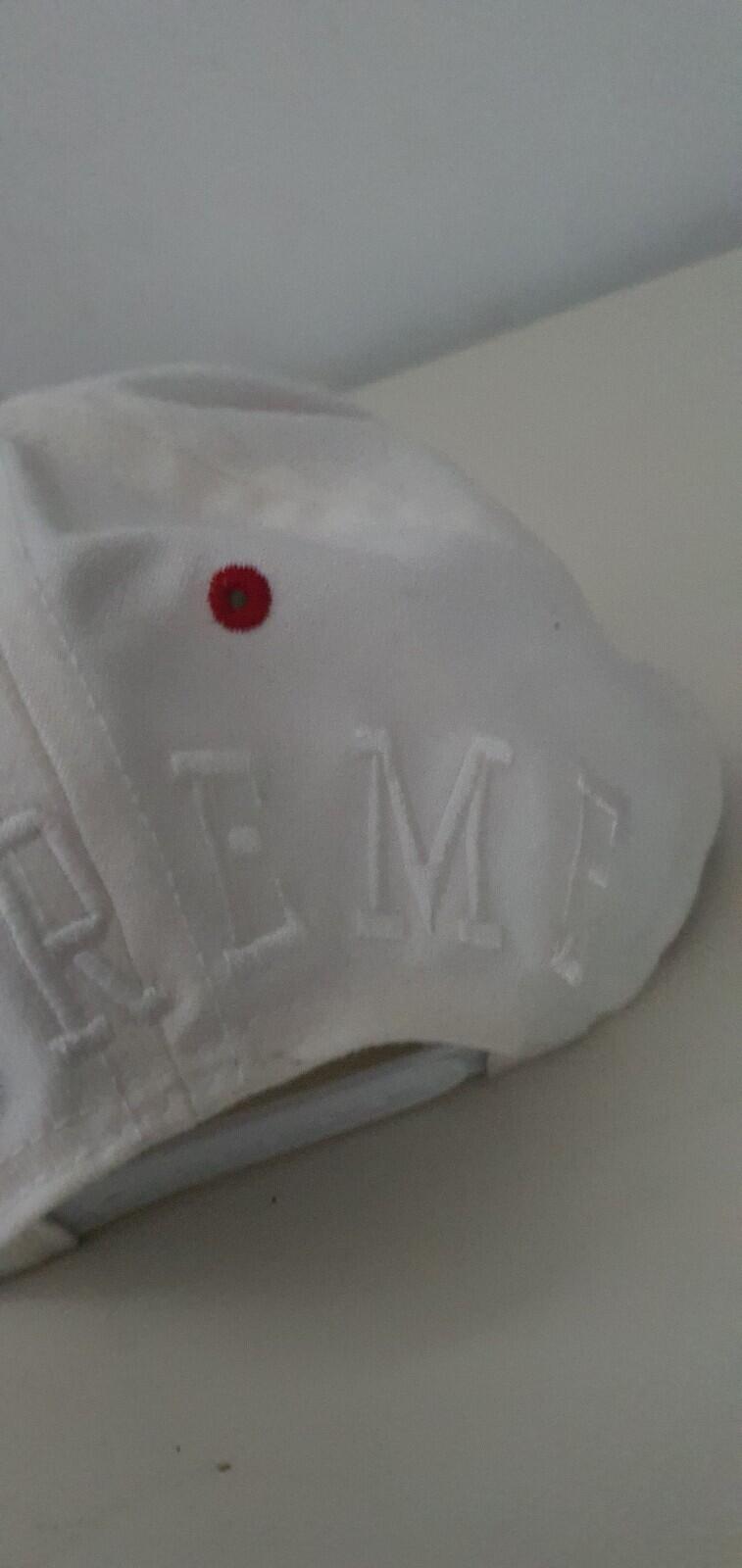 SS15 Supreme x Champion Back Arc Logo 5-panel White cap hat Rare