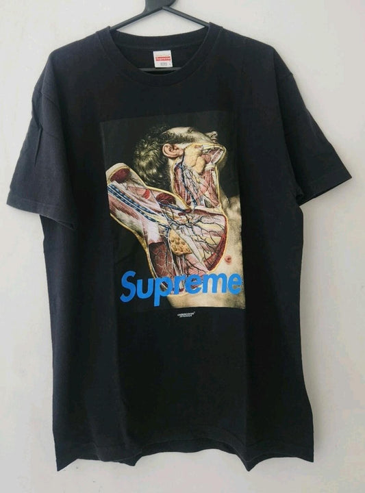 FW14 Supreme x Undercover Anatomy schwarzes T-Shirt Größe M Medium 2014 Vintage