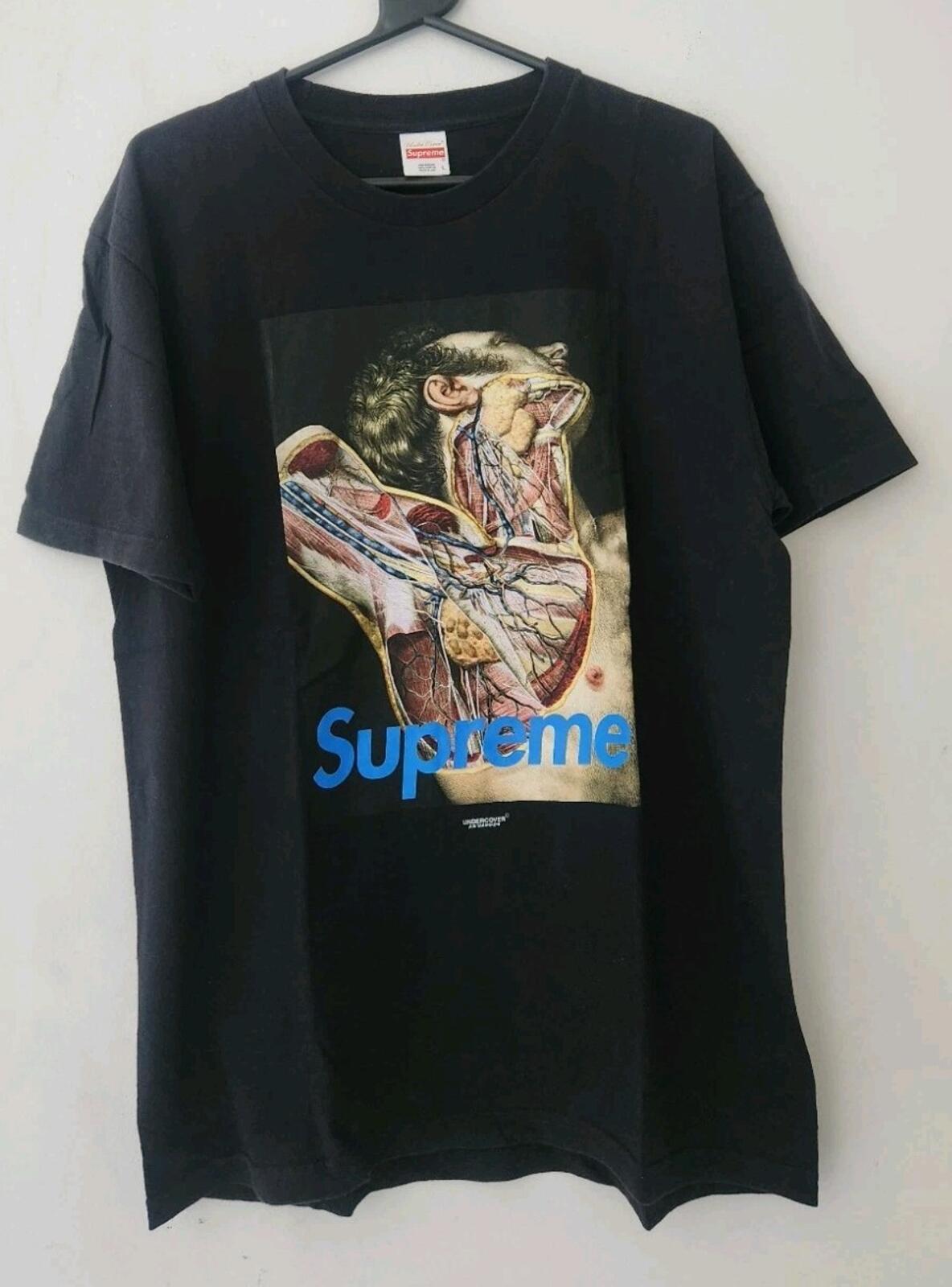 FW14 Supreme x Undercover Anatomy black Tee size M medium T-shirt 2014 Vintage