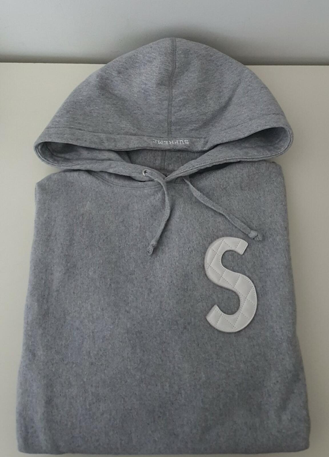 SS20 Supreme S Logo Hooded Sweatshirt  Heather Grey Size M
