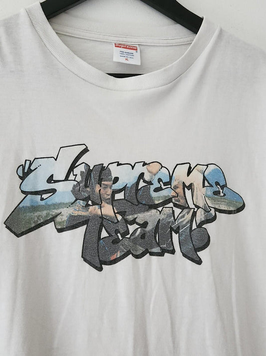 SS12 Supreme Team Tee White T-shirt size XL vintage Very Rare 2012