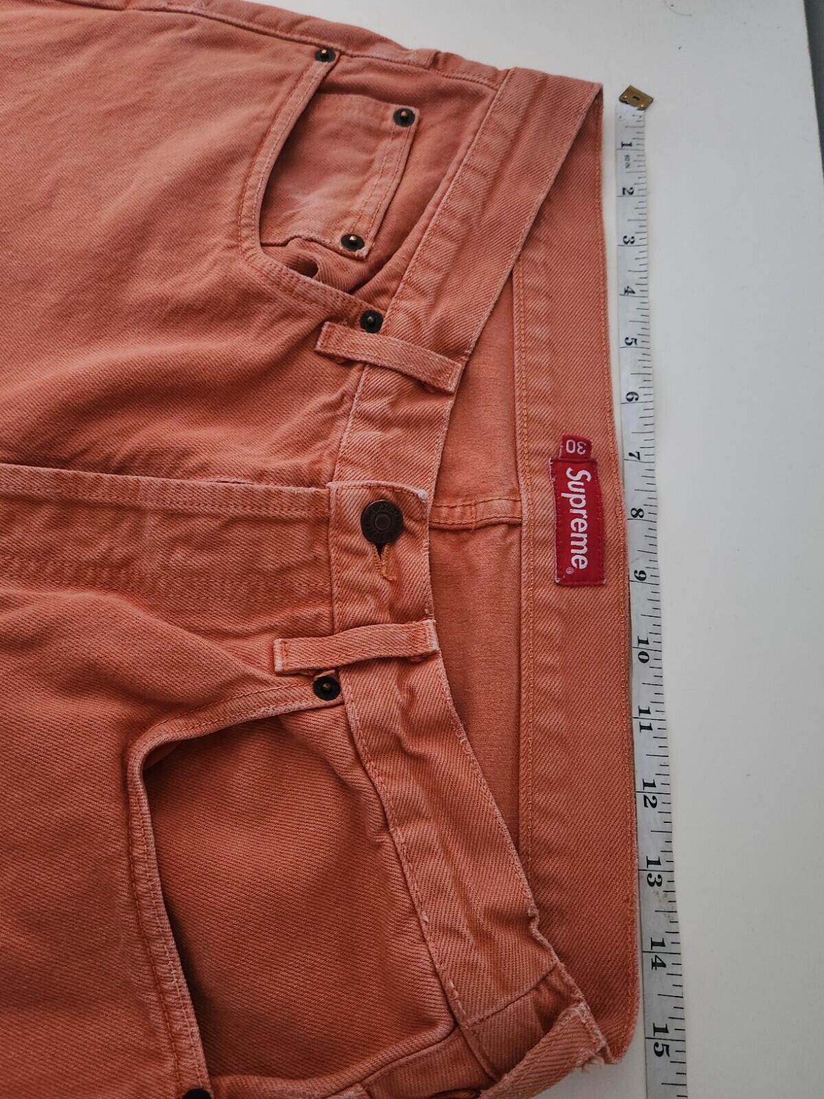 SS18 Supreme washed regular jeans size 30 Orange Trousers W30 L27 star denim