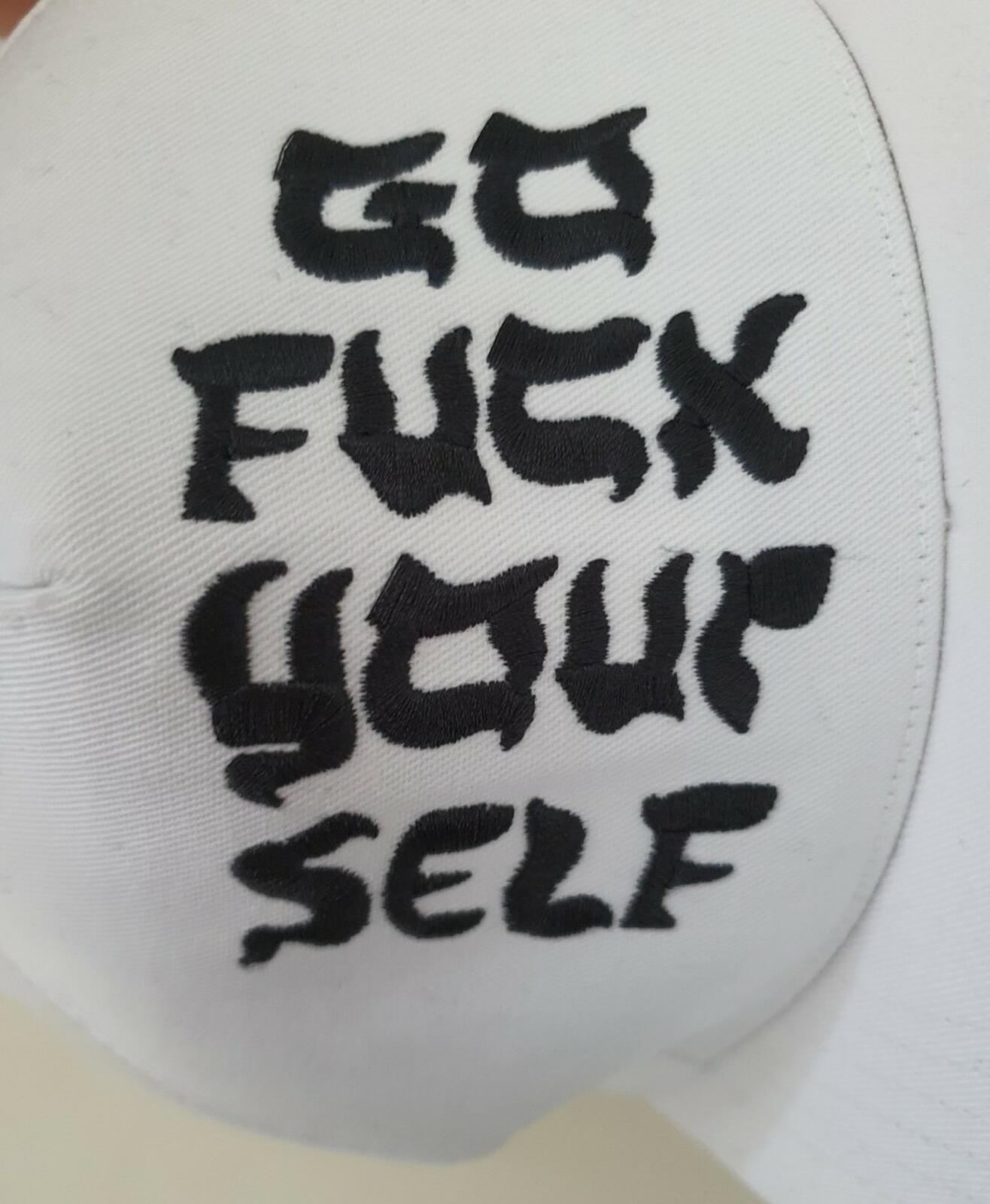 SS17 Supreme Go Fuc k Yourself 5-panel Cap White