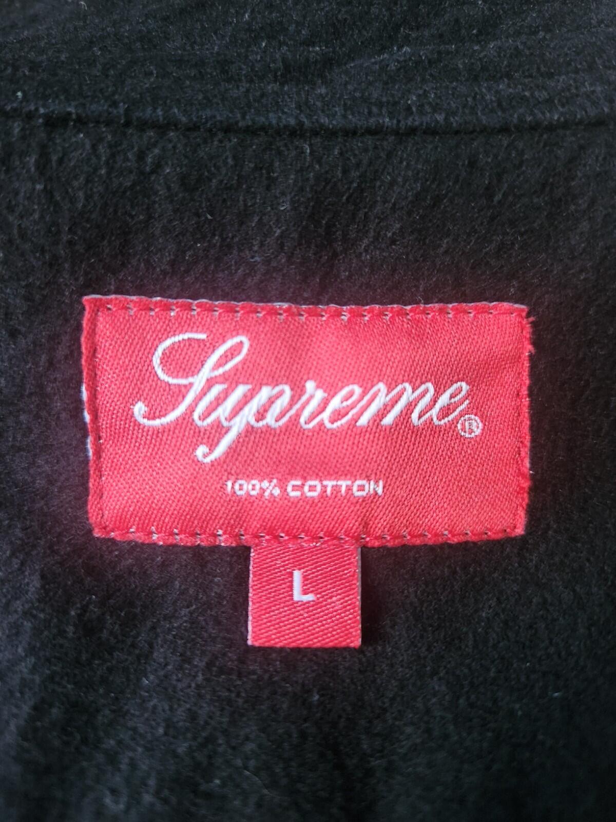 FW13 Supreme Moleskin Naval Shirt Black Size L